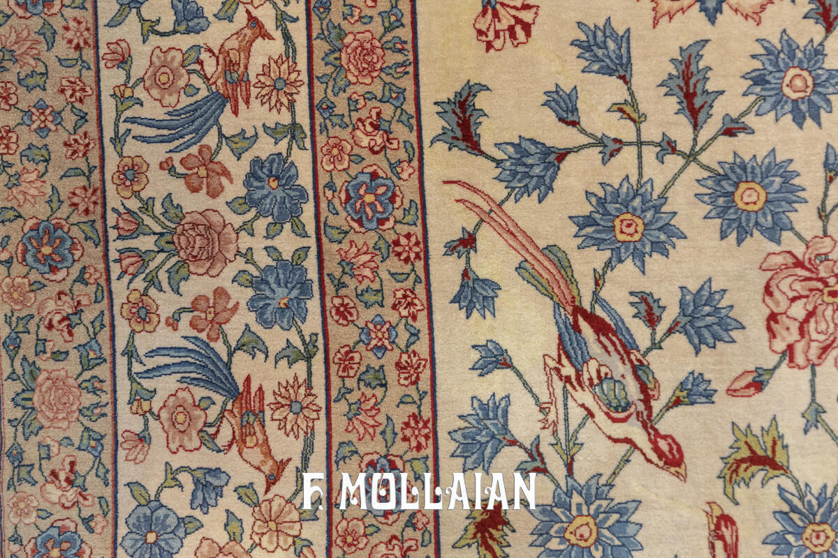 Isfahan Rug Signed Seyrafian, Gol O Bolbol Design n°:482015