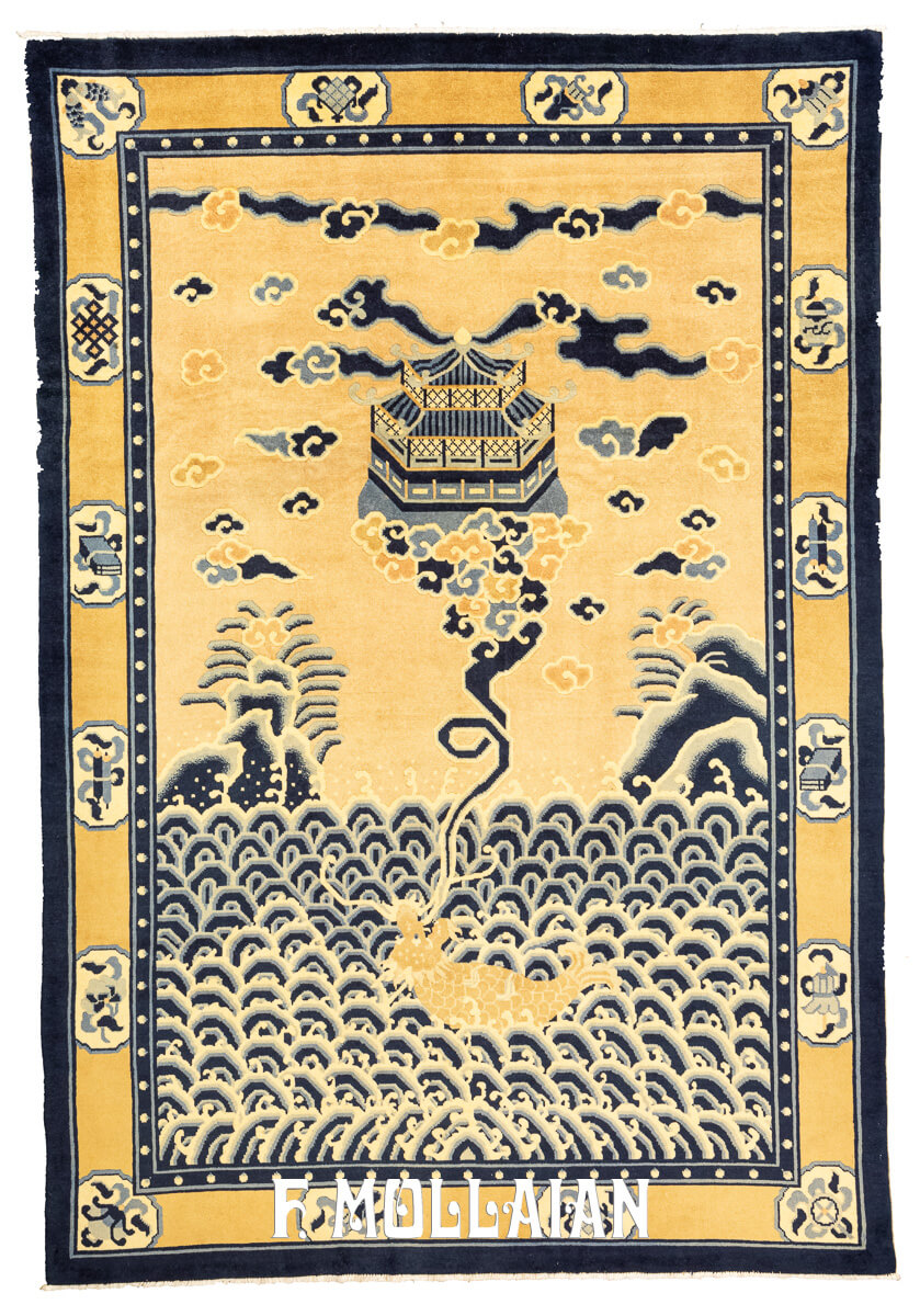 Antique Chinese Rug Figurative Ningxia n°:494545