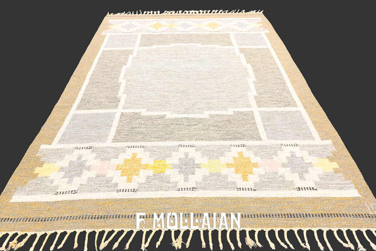 Swedish Kilim Rug, Signed IS n°:497003