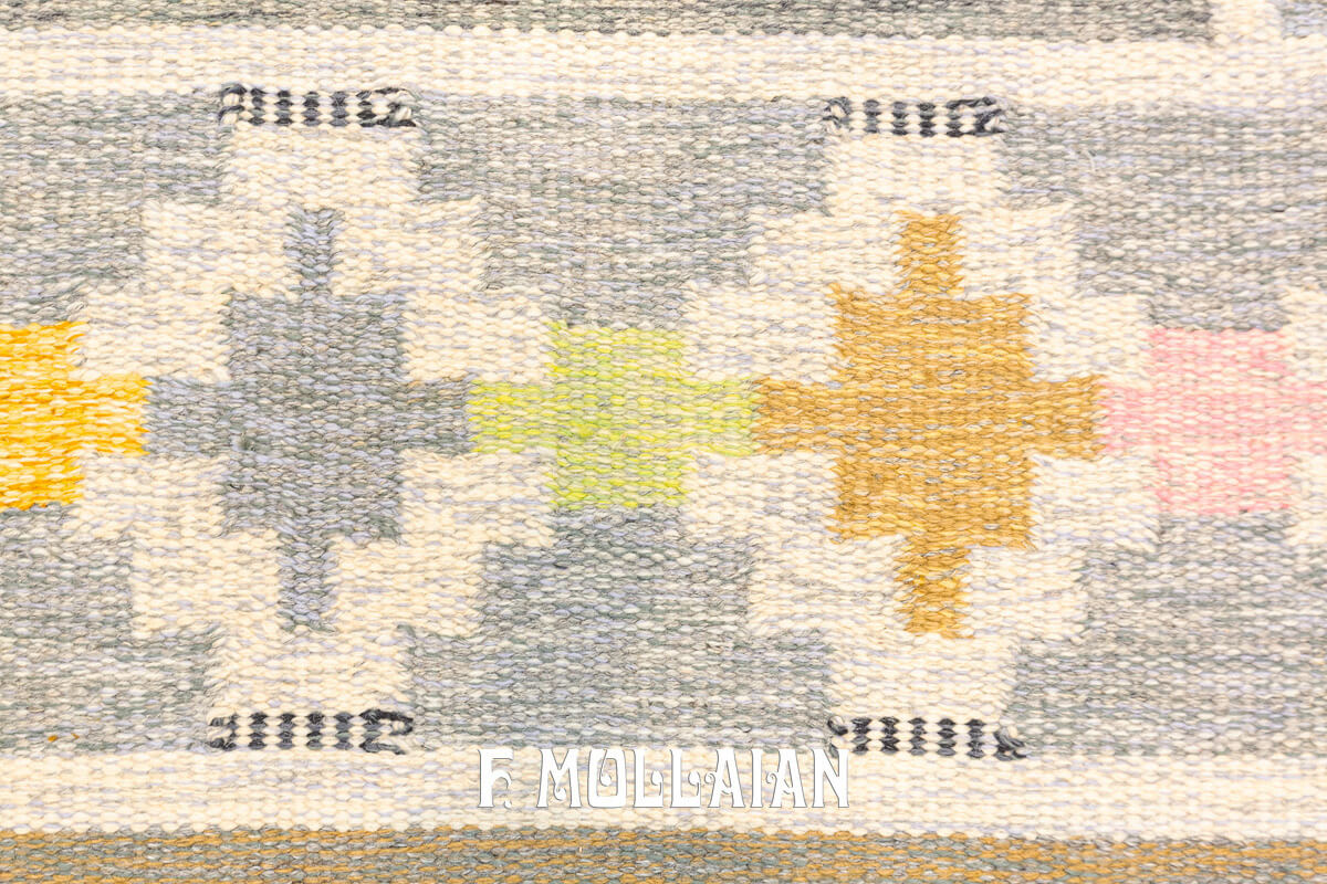 Swedish Kilim Rug, Signed IS n°:497003