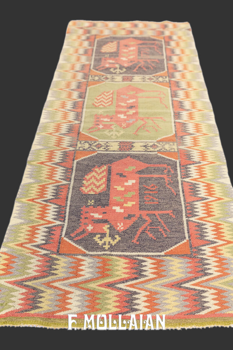Antique Swedish Rölakan Textile Bänkdyna (dated) n°:502265