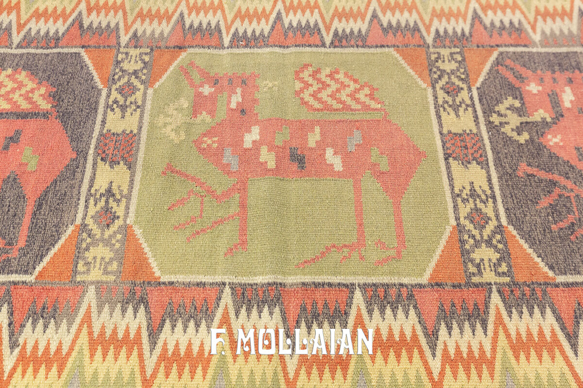 Antique Swedish Rölakan Textile Bänkdyna (dated) n°:502265
