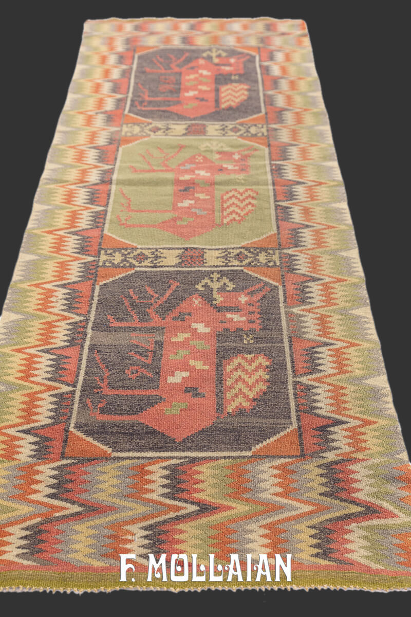 Antique Swedish Rölakan Textile Bänkdyna (dated) n°:502265