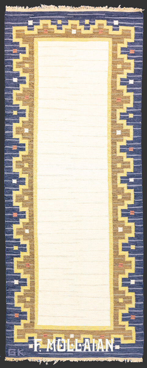 Swedish Kilim Rug Runner n°:502294