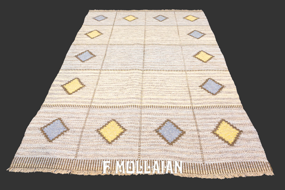 Scandinavian Rug Minimal Design Kilim n°:548172