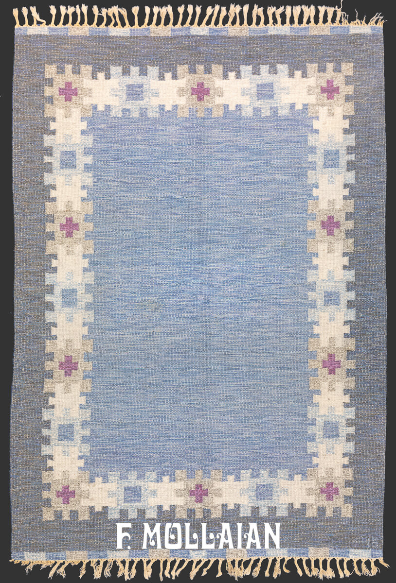 Swedish Kilim Rug Signed IS n°:558748