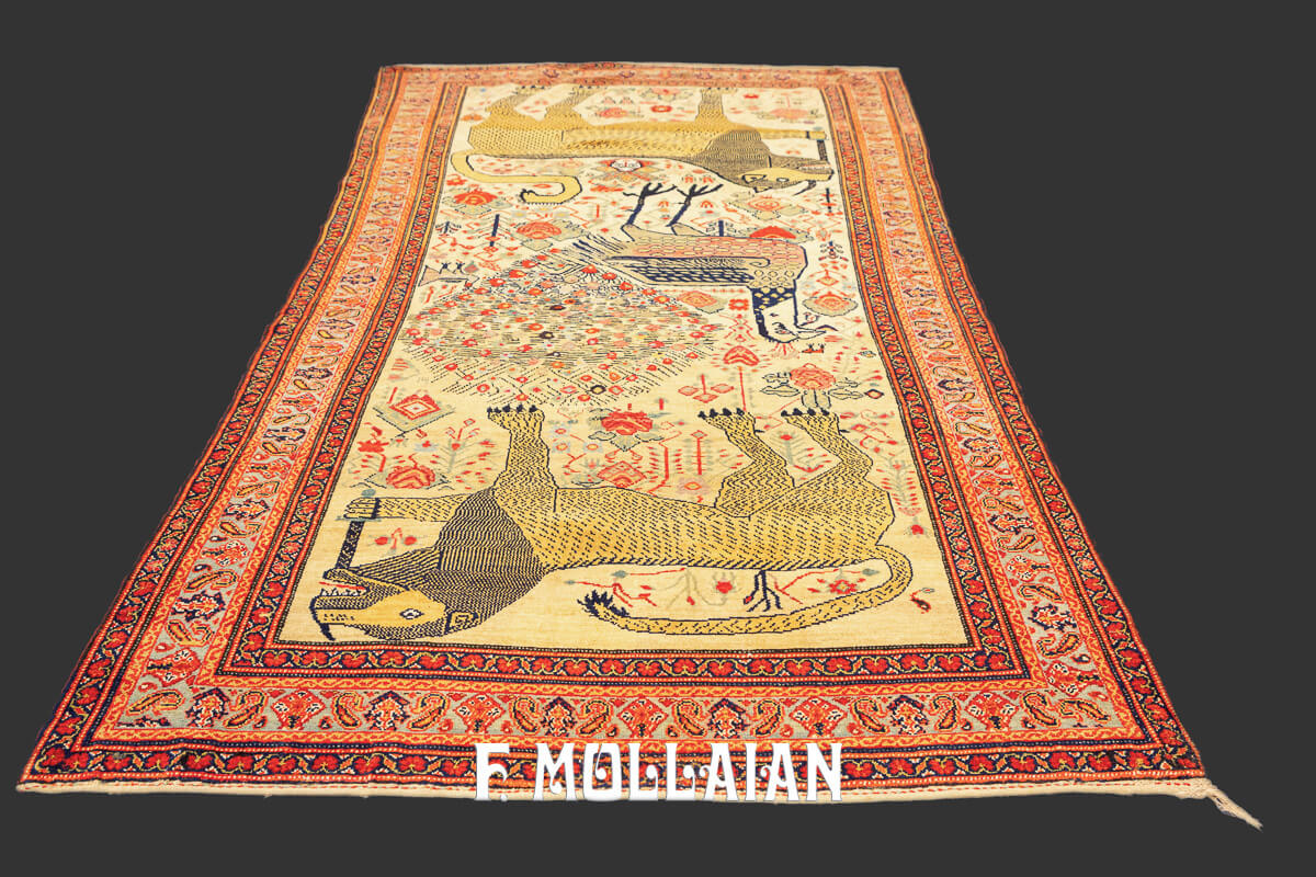 Animal Rug, Mishan, Persia n°:595314