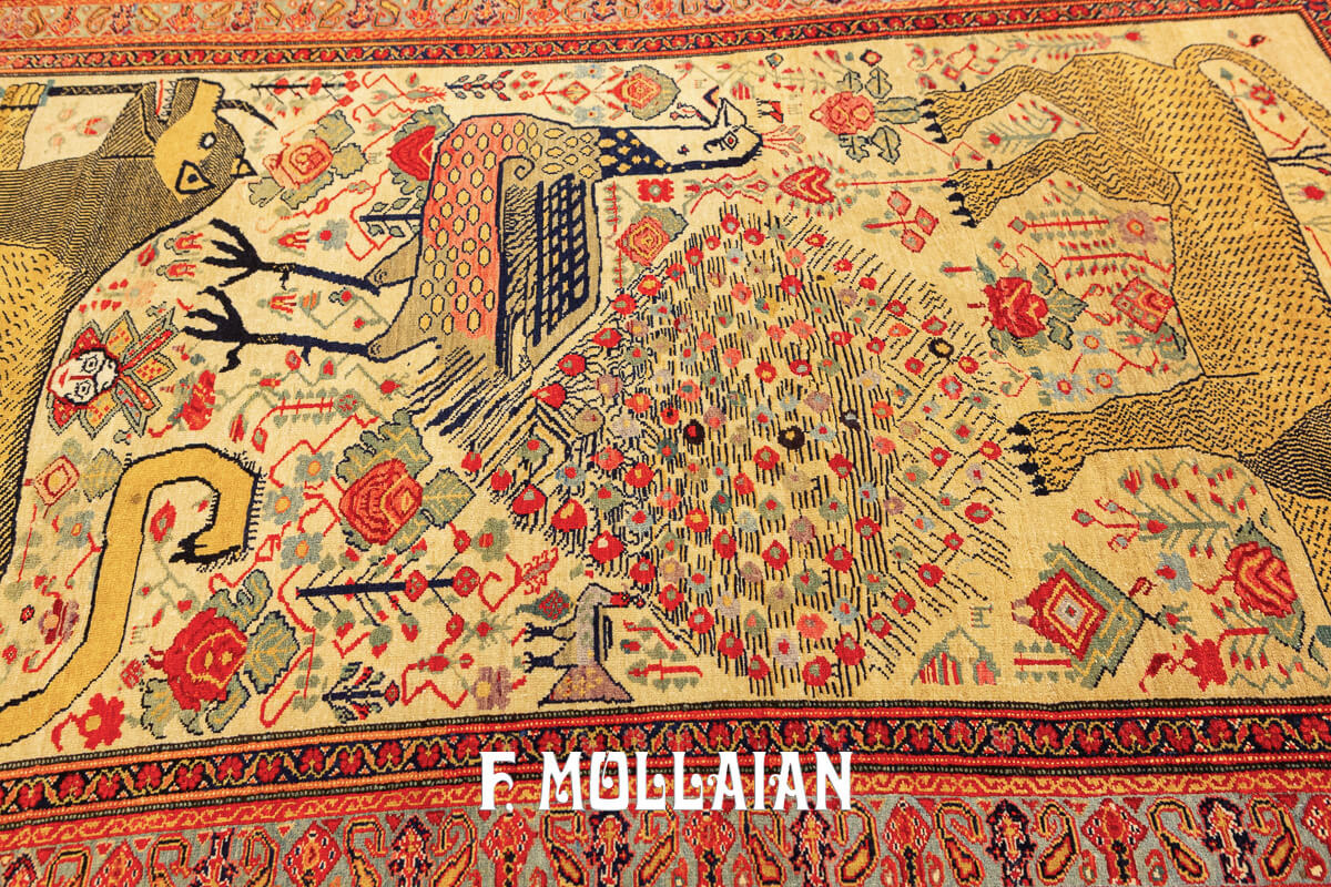 Animal Rug, Mishan, Persia n°:595314