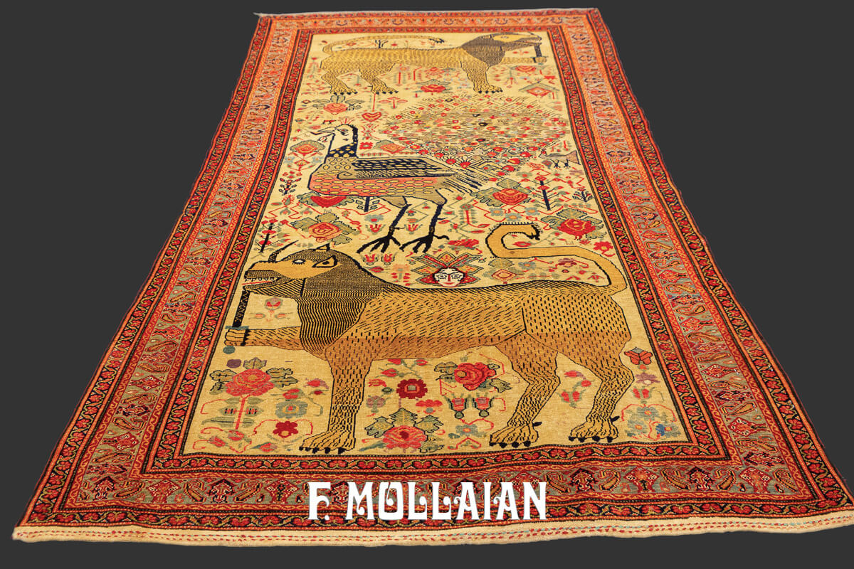 Animal Rug, Mishan, Persia n°:595314