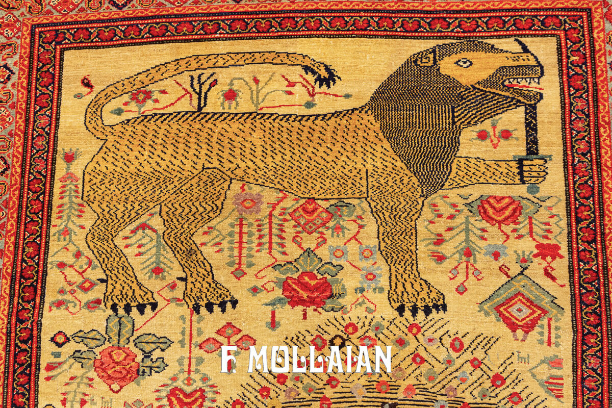 Animal Rug, Mishan, Persia n°:595314