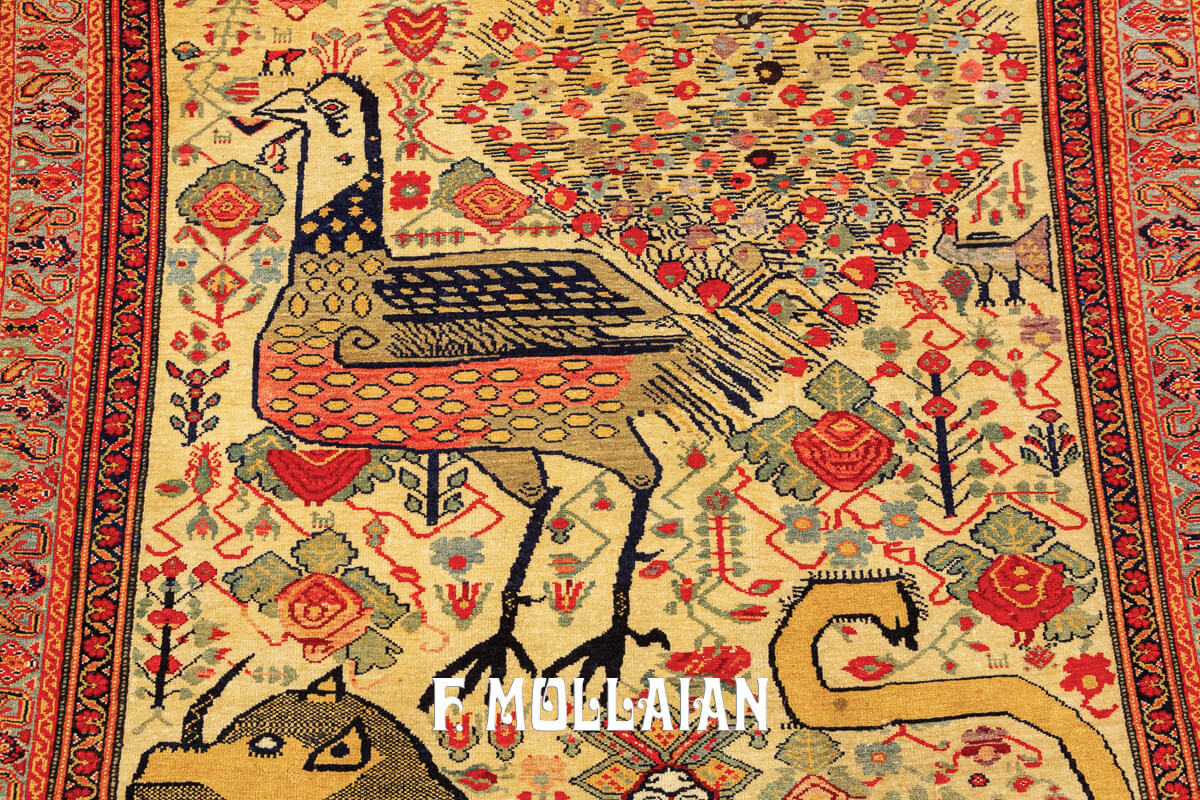 Animal Rug, Mishan, Persia n°:595314
