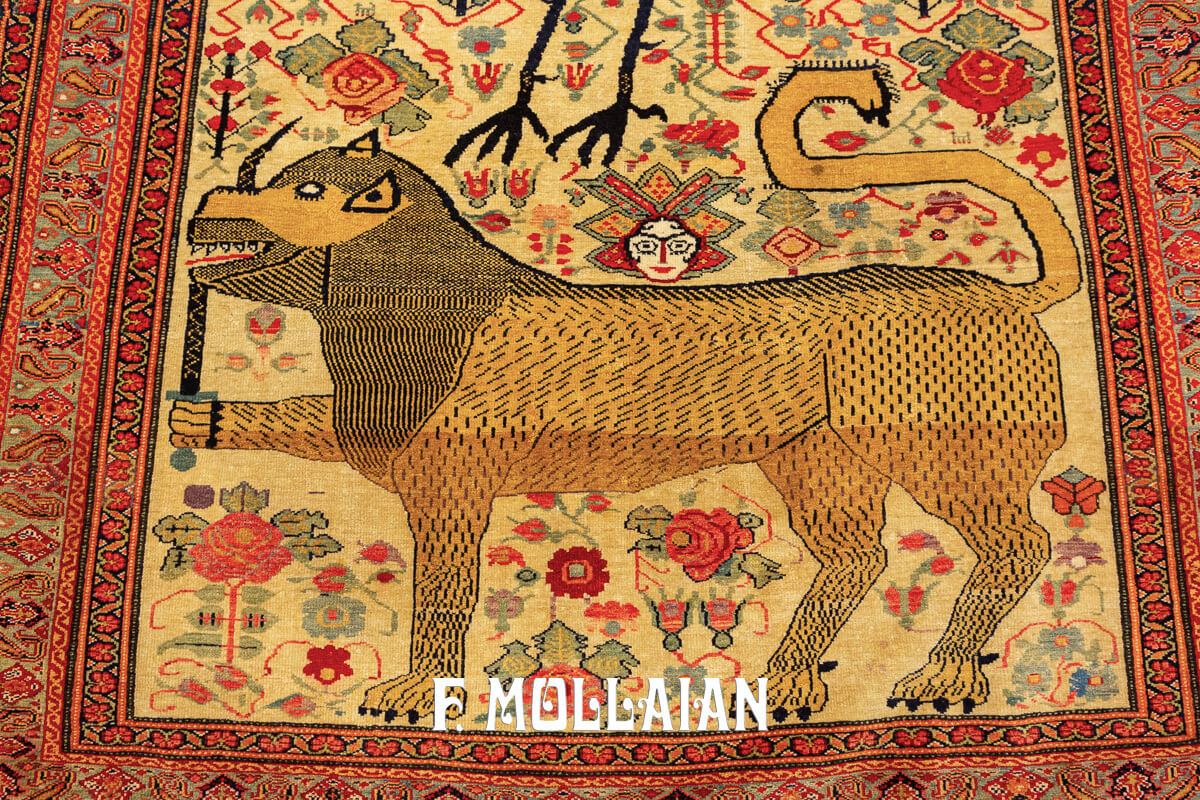 Animal Rug, Mishan, Persia n°:595314
