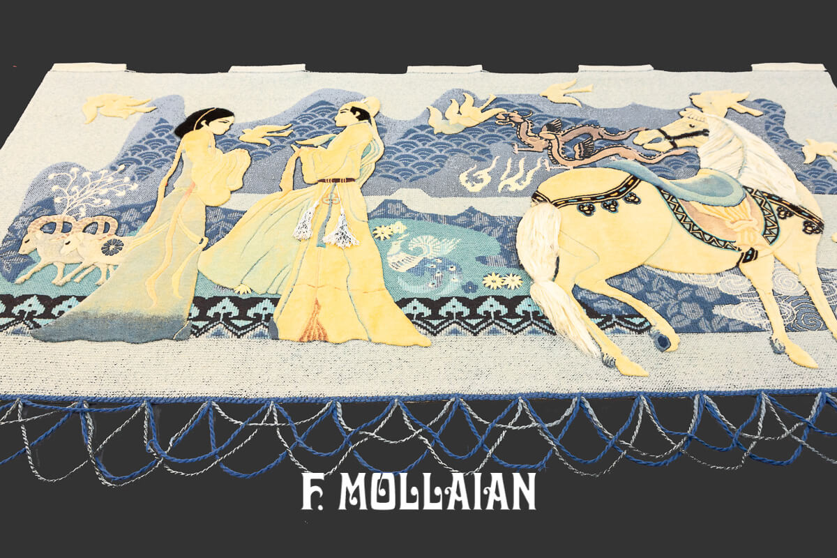 Tappeto Figurativo a Rilievo, Tecnica mista Kilim-Vello n°:601751