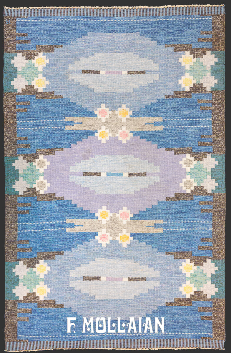 Scandinavian Rug Signed Kilim n°:633692
