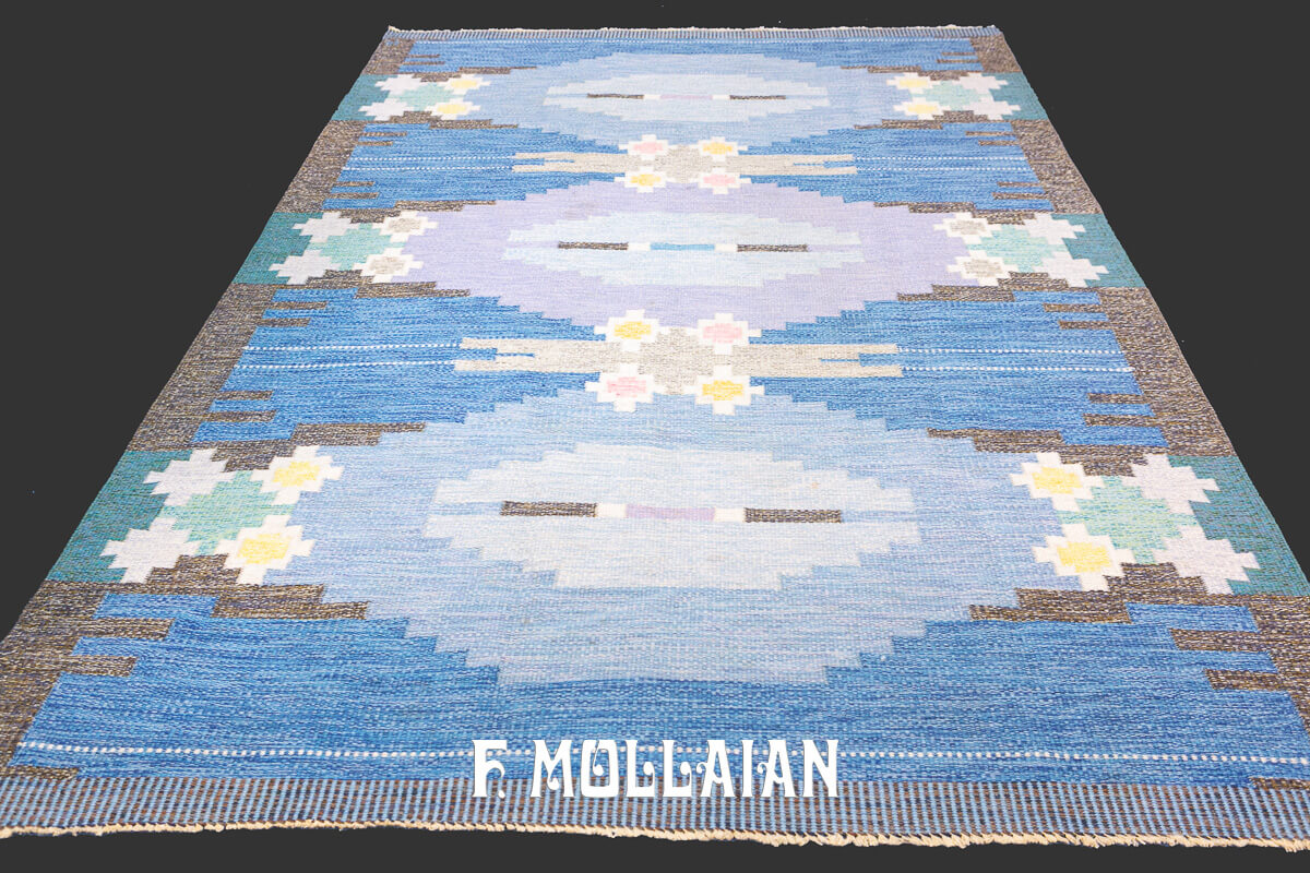 Scandinavian Rug Signed Kilim n°:633692