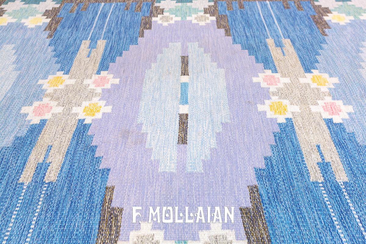 Scandinavian Rug Signed Kilim n°:633692