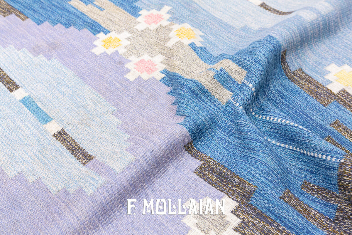 Scandinavian Rug Signed Kilim n°:633692