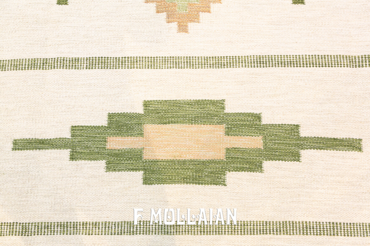 Kilim Svedese (Rollakan) con Bordo Verde n°:678742