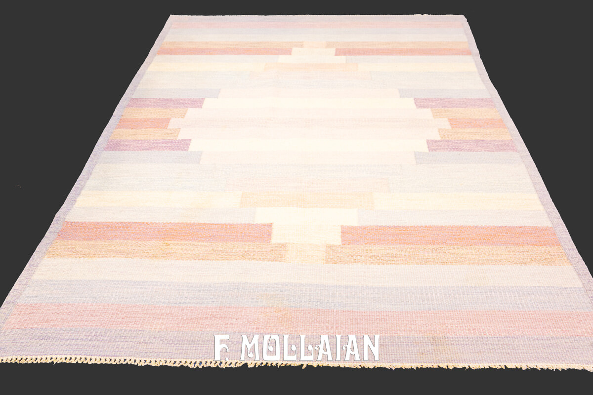 Swedish Kilim Rug Lozenge Medallion n°:691531