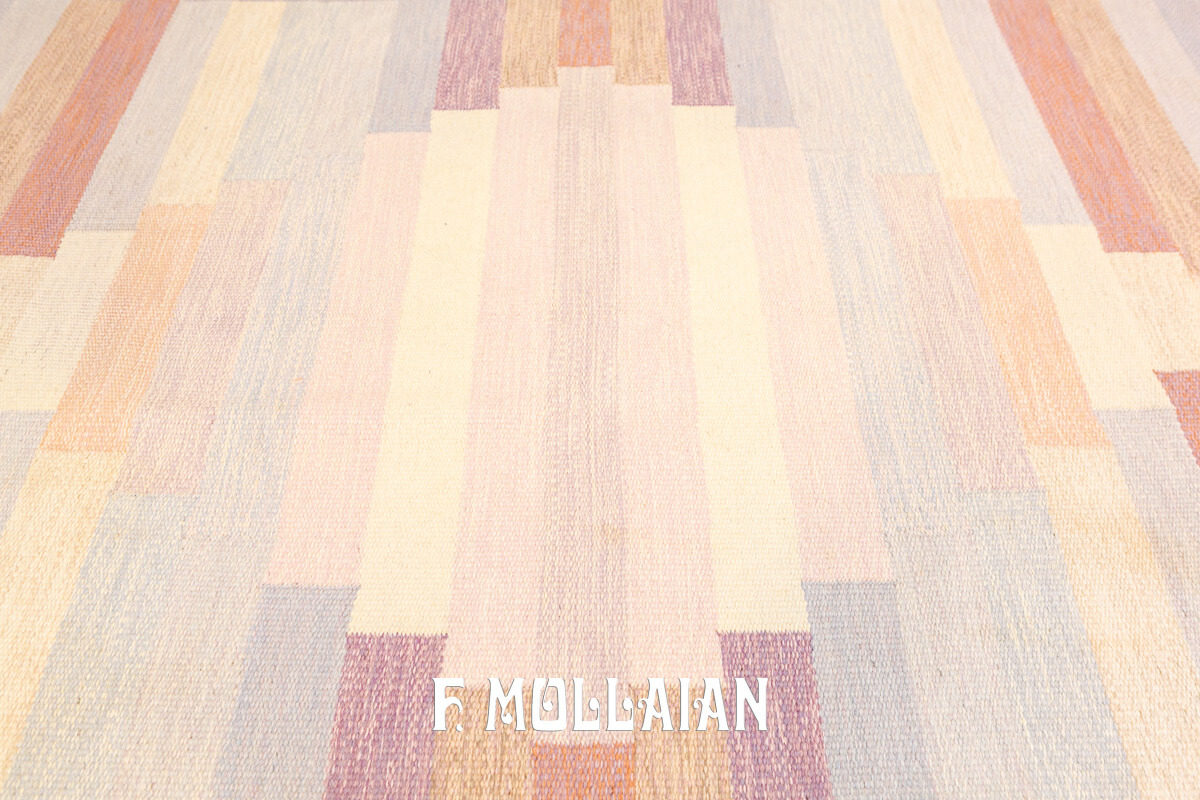 Swedish Kilim Rug Lozenge Medallion n°:691531