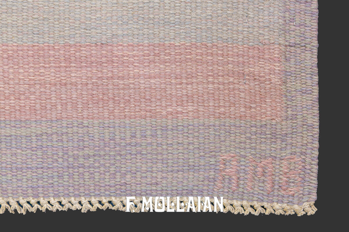 Swedish Kilim Rug Lozenge Medallion n°:691531