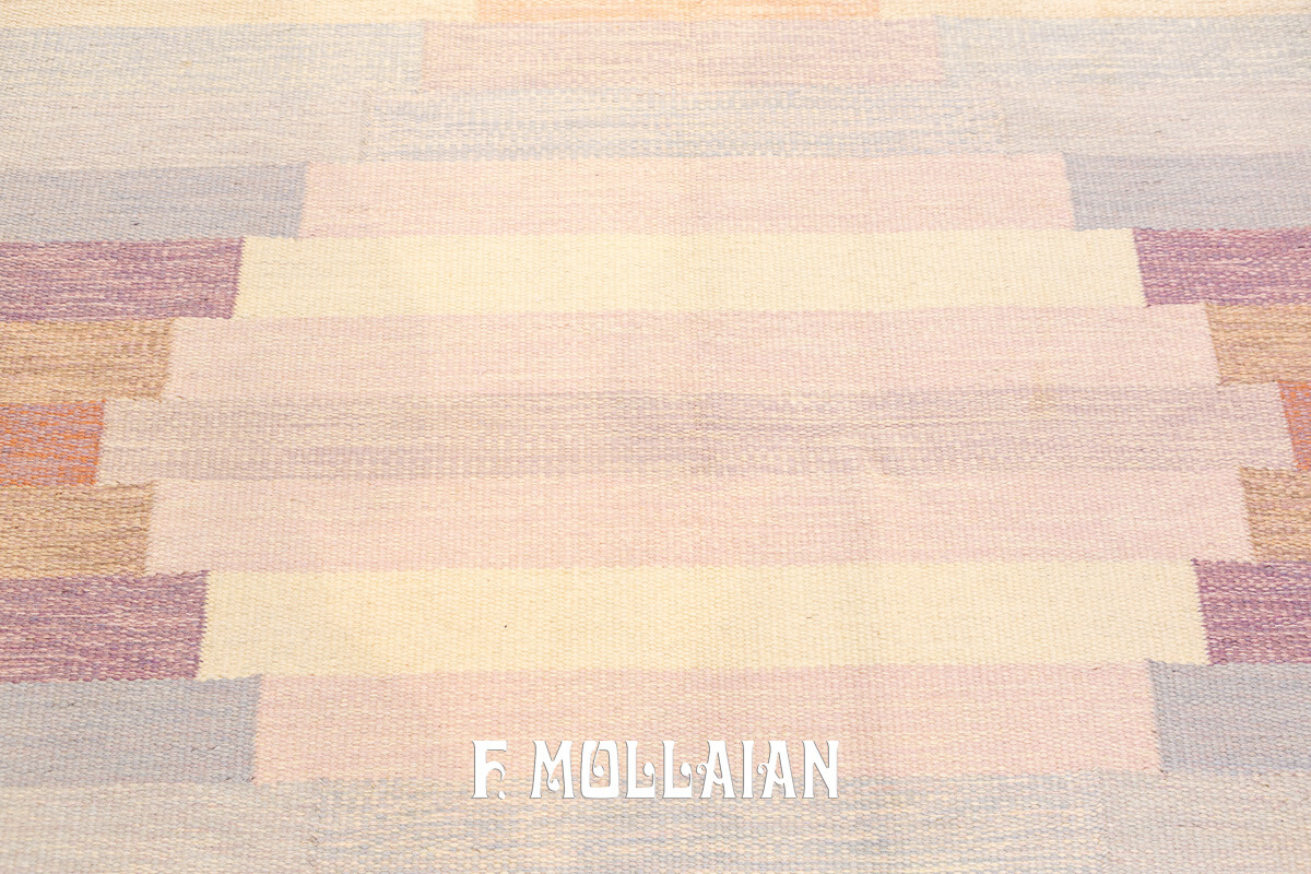 Swedish Kilim Rug Lozenge Medallion n°:691531