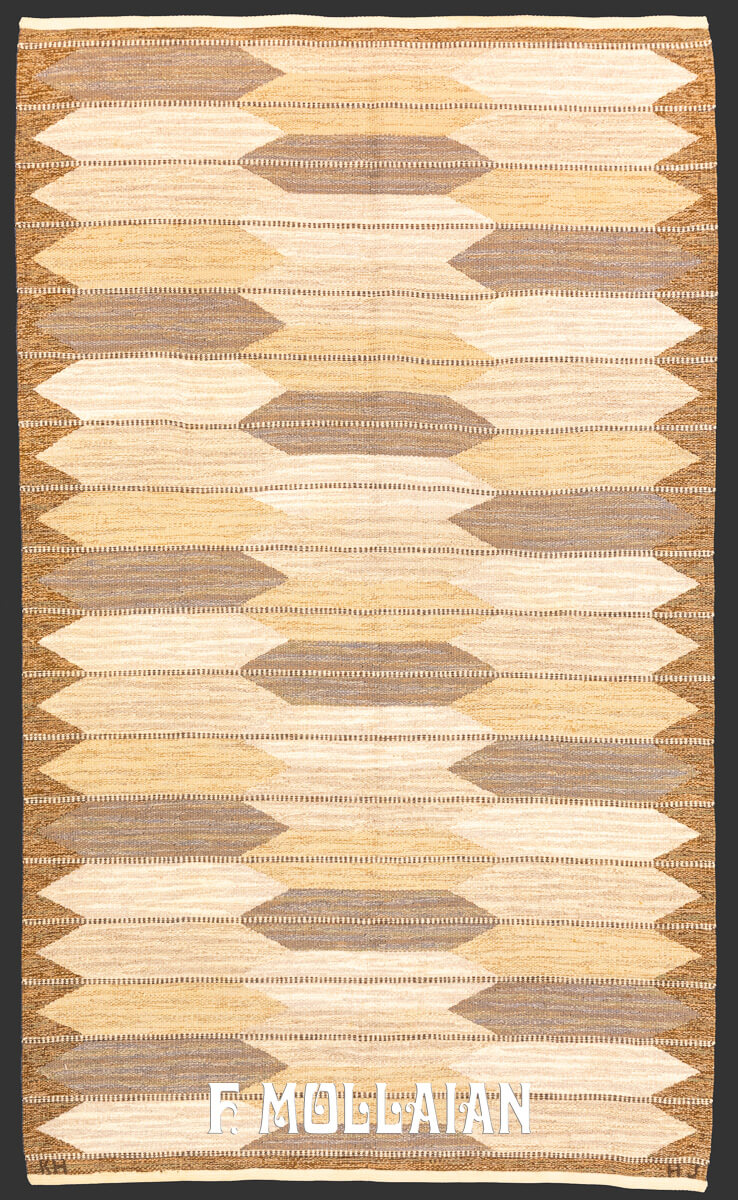 Swedish Kilim Rug Minimal Design n°:767602