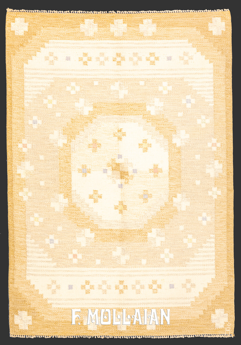 Swedish Kilim Rug Modern Design n°:781326