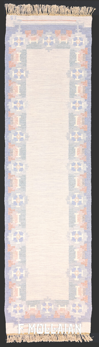 Swedish Kilim Rug Rollakan Runner n°:874530