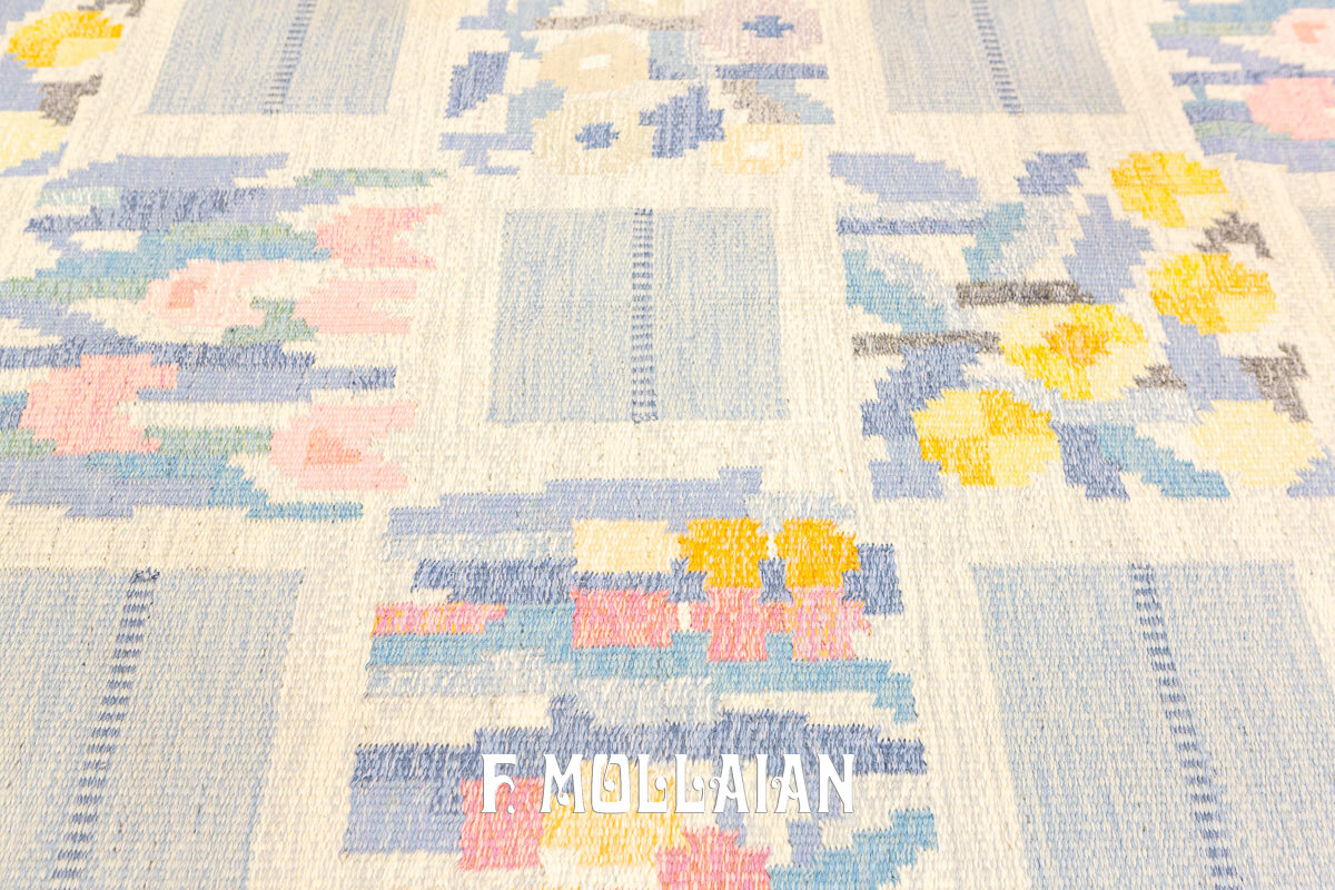 Swedish Kilim Rug Abstract Design n°:907038