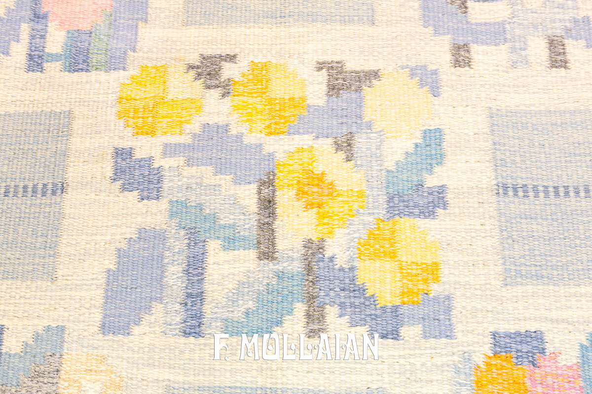 Swedish Kilim Rug Abstract Design n°:907038