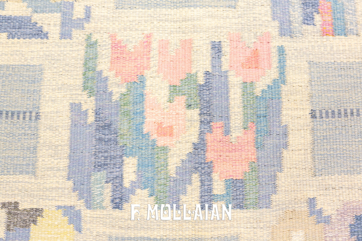 Swedish Kilim Rug Abstract Design n°:907038