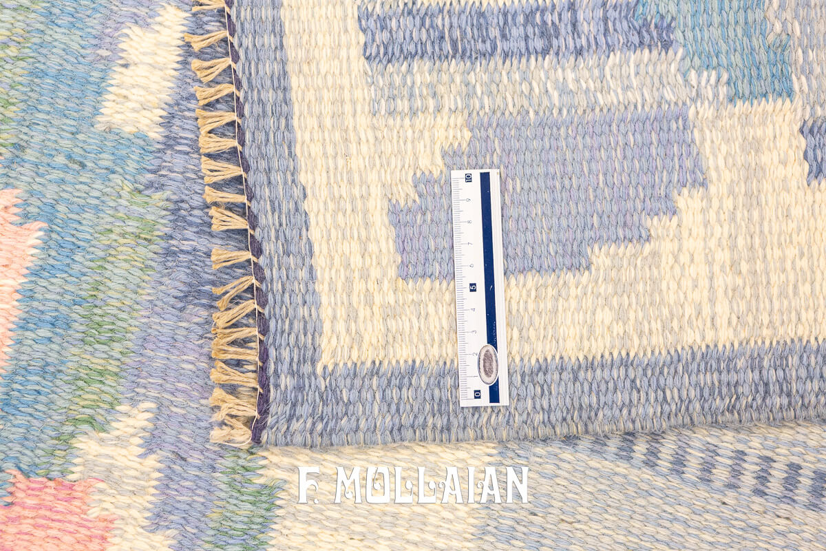 Swedish Kilim Rug Abstract Design n°:907038