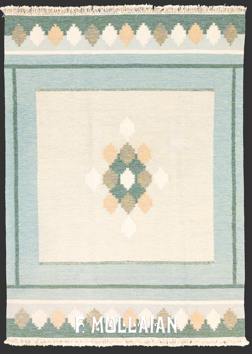 Scandinavian Rug Geometric Medallion n°:907982