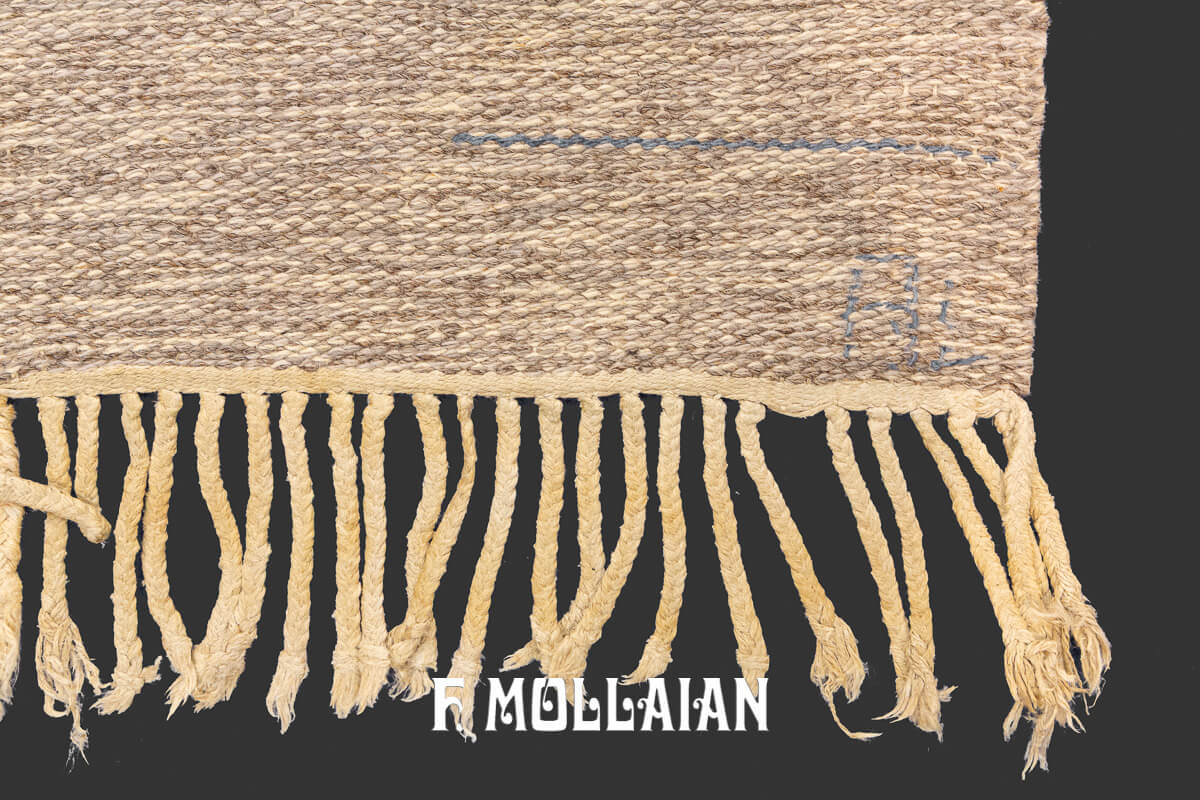Swedish Kilim Rug Beige n°:914616