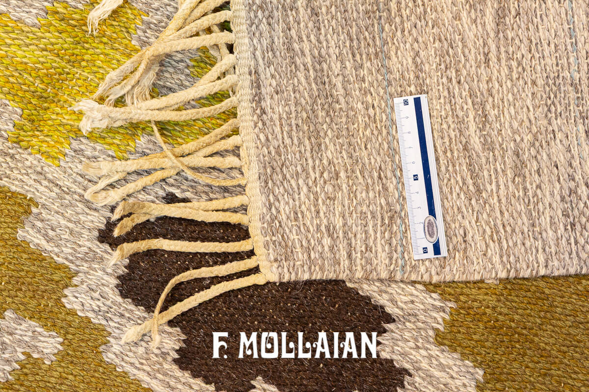 Swedish Kilim Rug Beige n°:914616