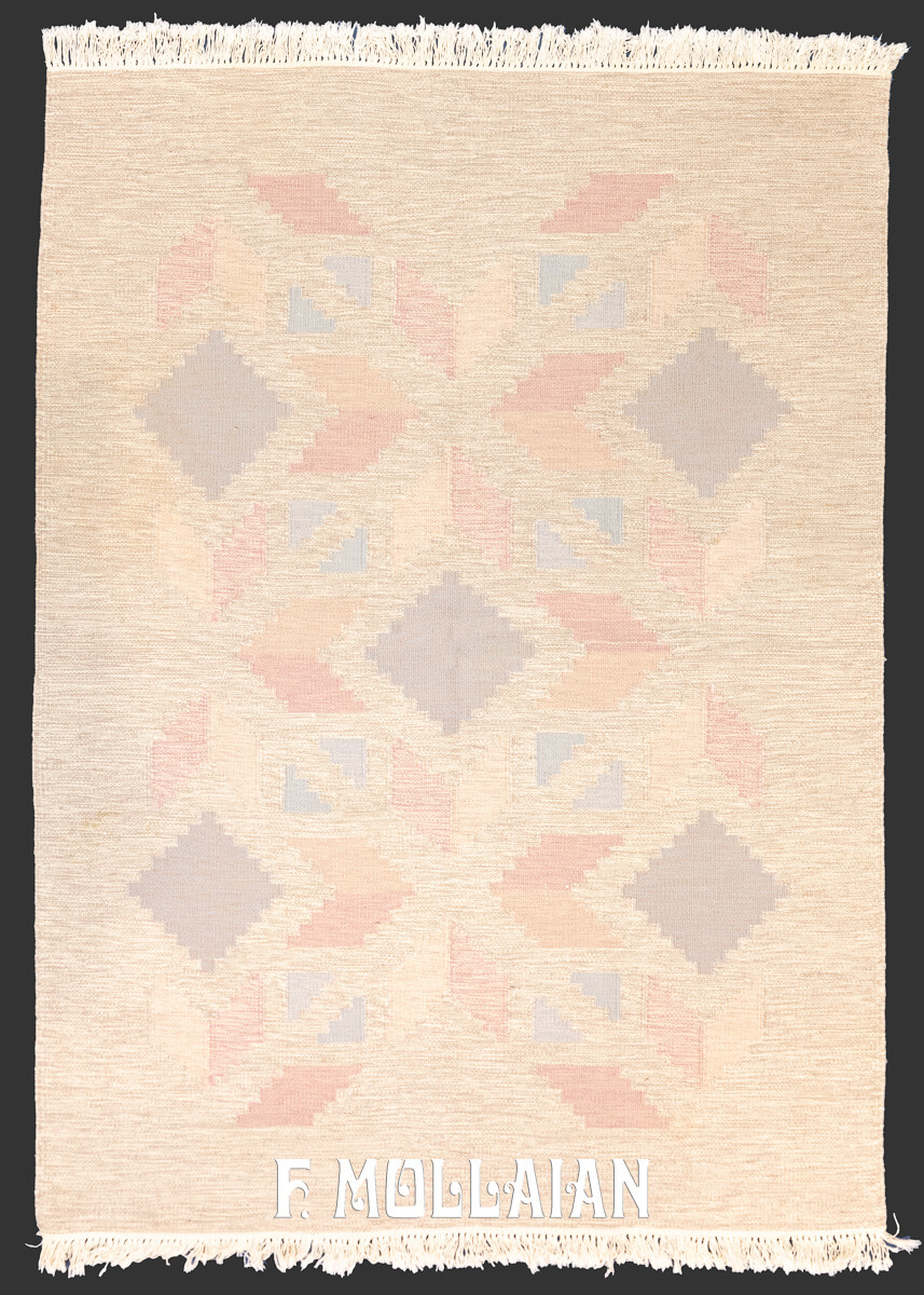 Swedish Kilim Rug Beige Rollakan n°:931575