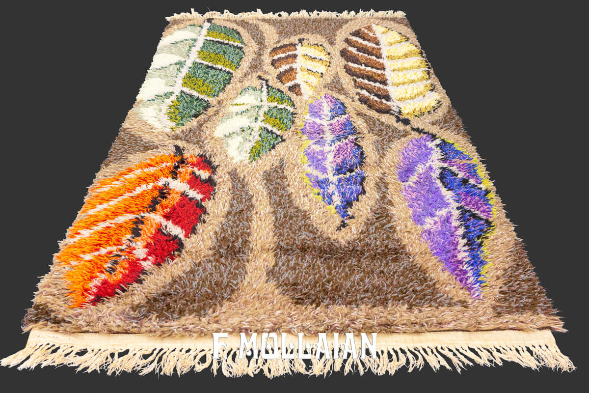 Rya Rug Swedish Abstract Design n°:954601