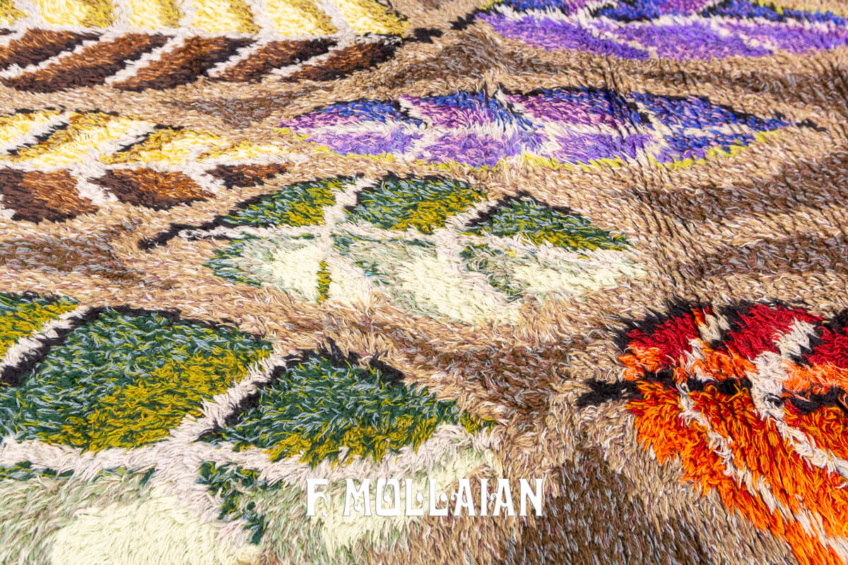 Rya Rug Swedish Abstract Design n°:954601