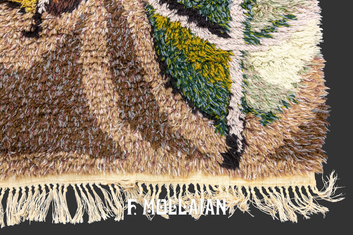 Rya Rug Swedish Abstract Design n°:954601