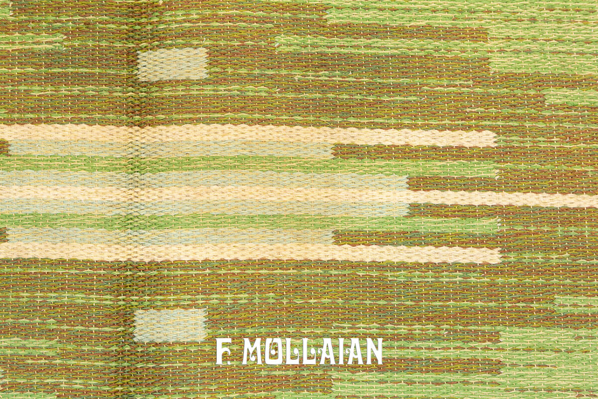 Swedish Kilim Rug Green Color IS n°:958742