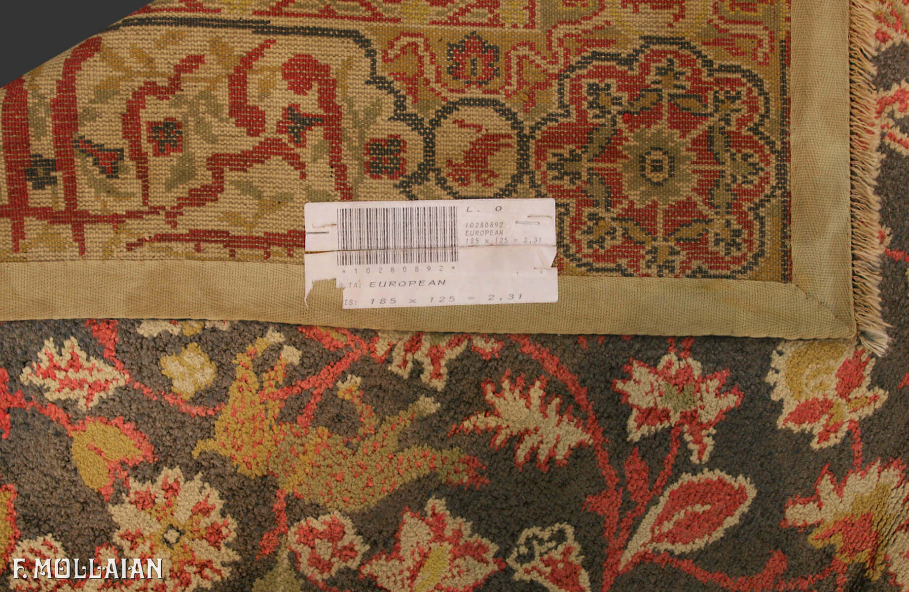 Semi-Antique European Silk Rug (185x125 cm)