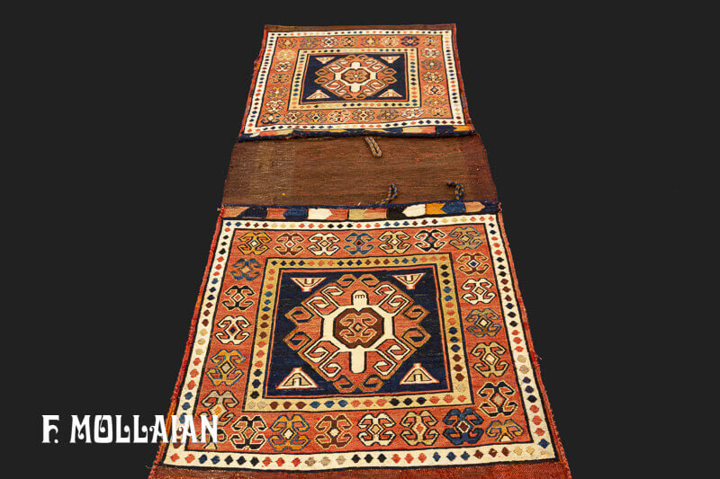 Antique Caucasian Saddle-Bag Kilim Rug (127x52 cm)