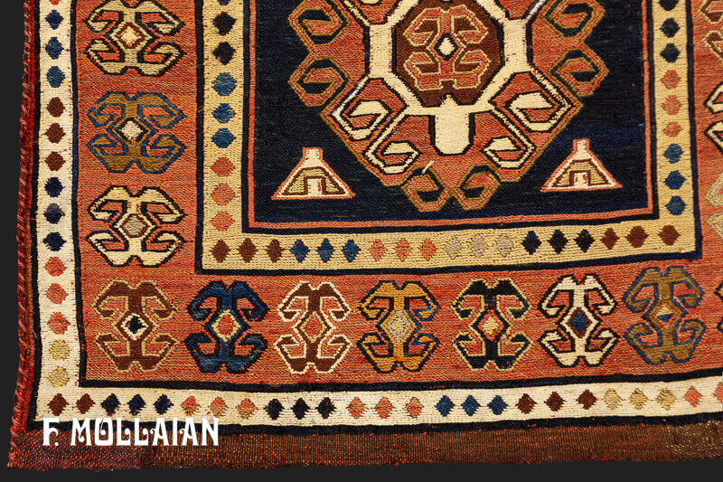 Antique Caucasian Saddle-Bag Kilim Rug (127x52 cm)