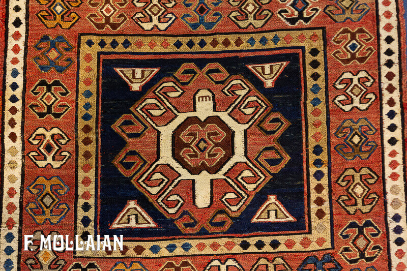 Antique Caucasian Saddle-Bag Kilim Rug (127x52 cm)