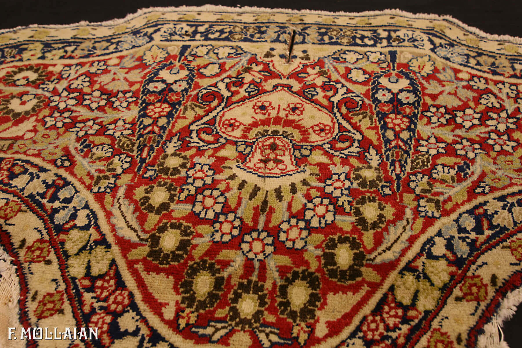 Antique Persian Kerman Rug (105x85 cm)