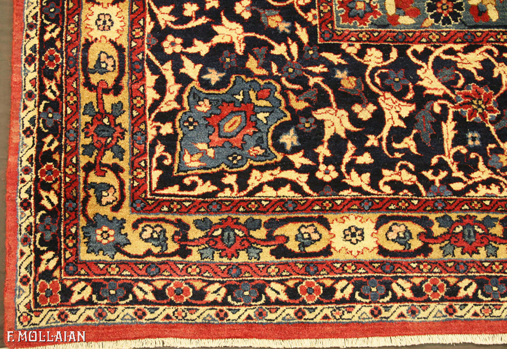 Antique Persian Kerman Signed "OCM" Carpet (460x333 cm)