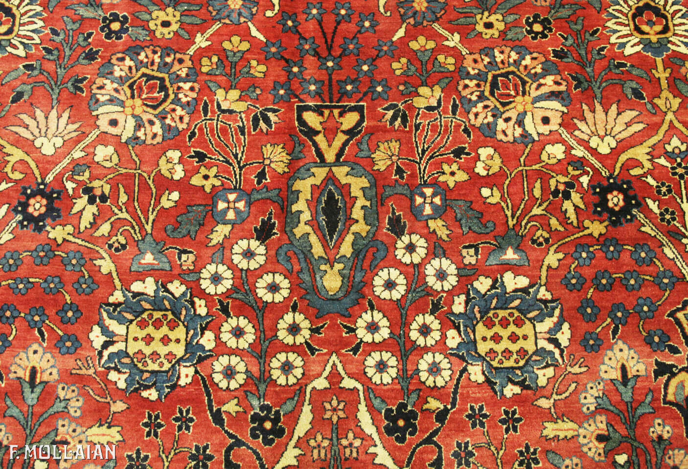 Antique Persian Kerman Signed "OCM" Carpet (460x333 cm)