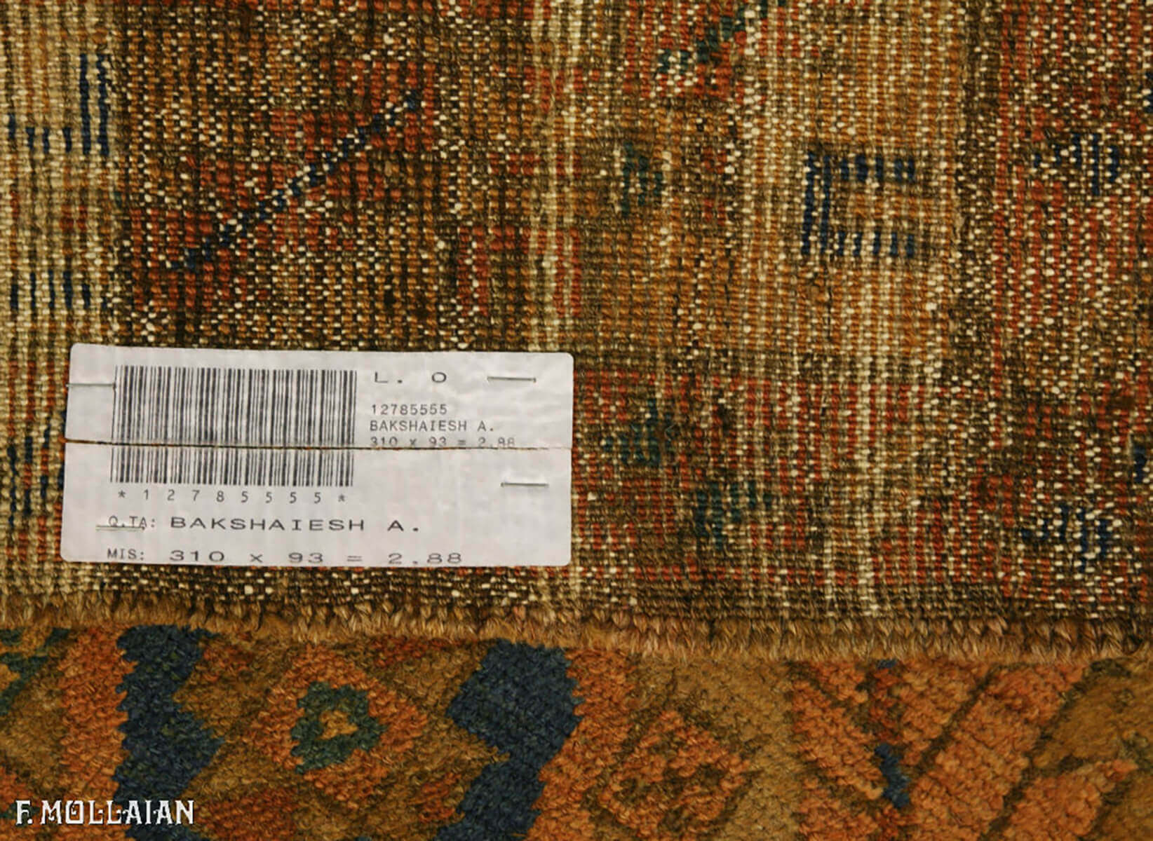 Antique Persian Bakshaish Runner Rug (310x93 cm)