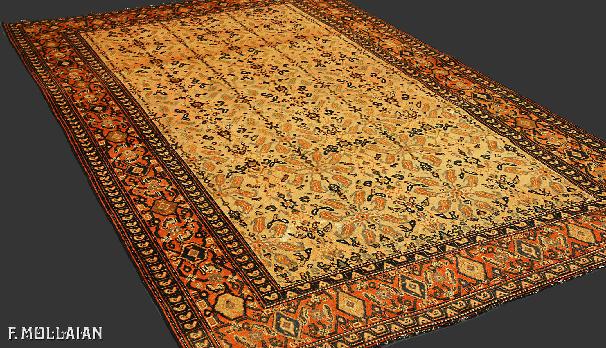 Antique Persian Senneh Rug (245x165 cm)